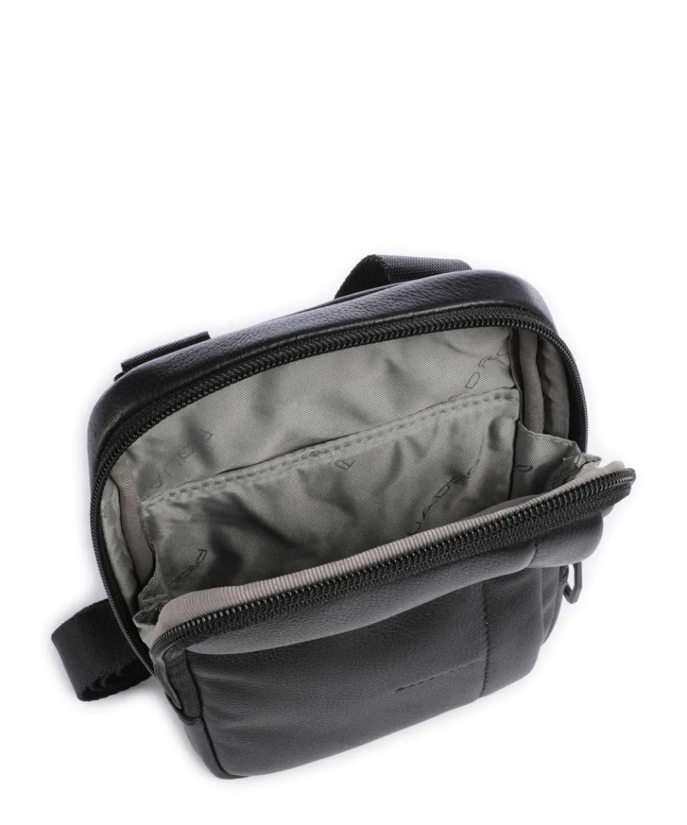 W137 Umhängetasche genarbtes Rindsleder schwarz