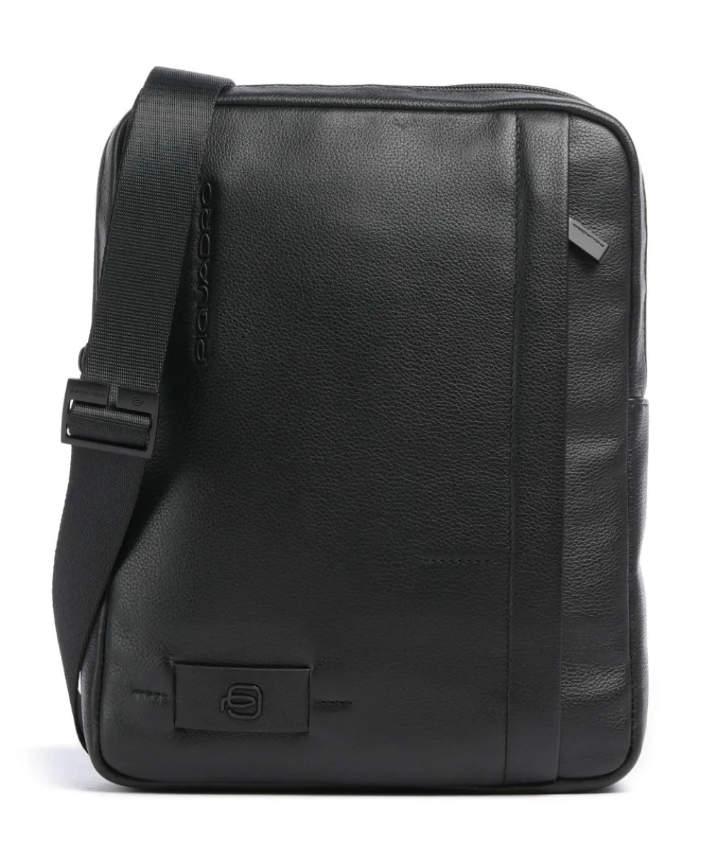 W137 Umhängetasche genarbtes Rindsleder schwarz