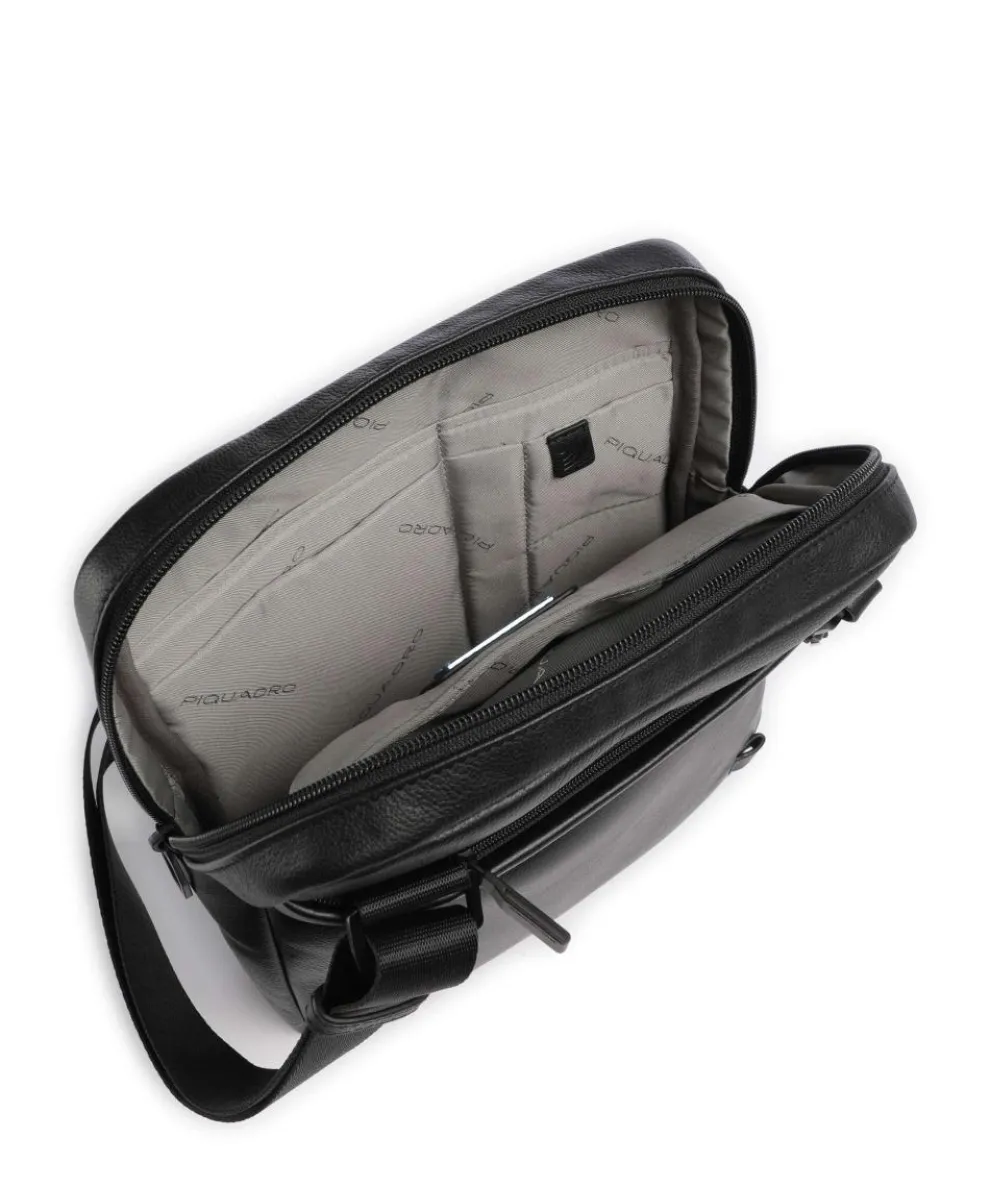 W137 Umhängetasche genarbtes Rindsleder schwarz