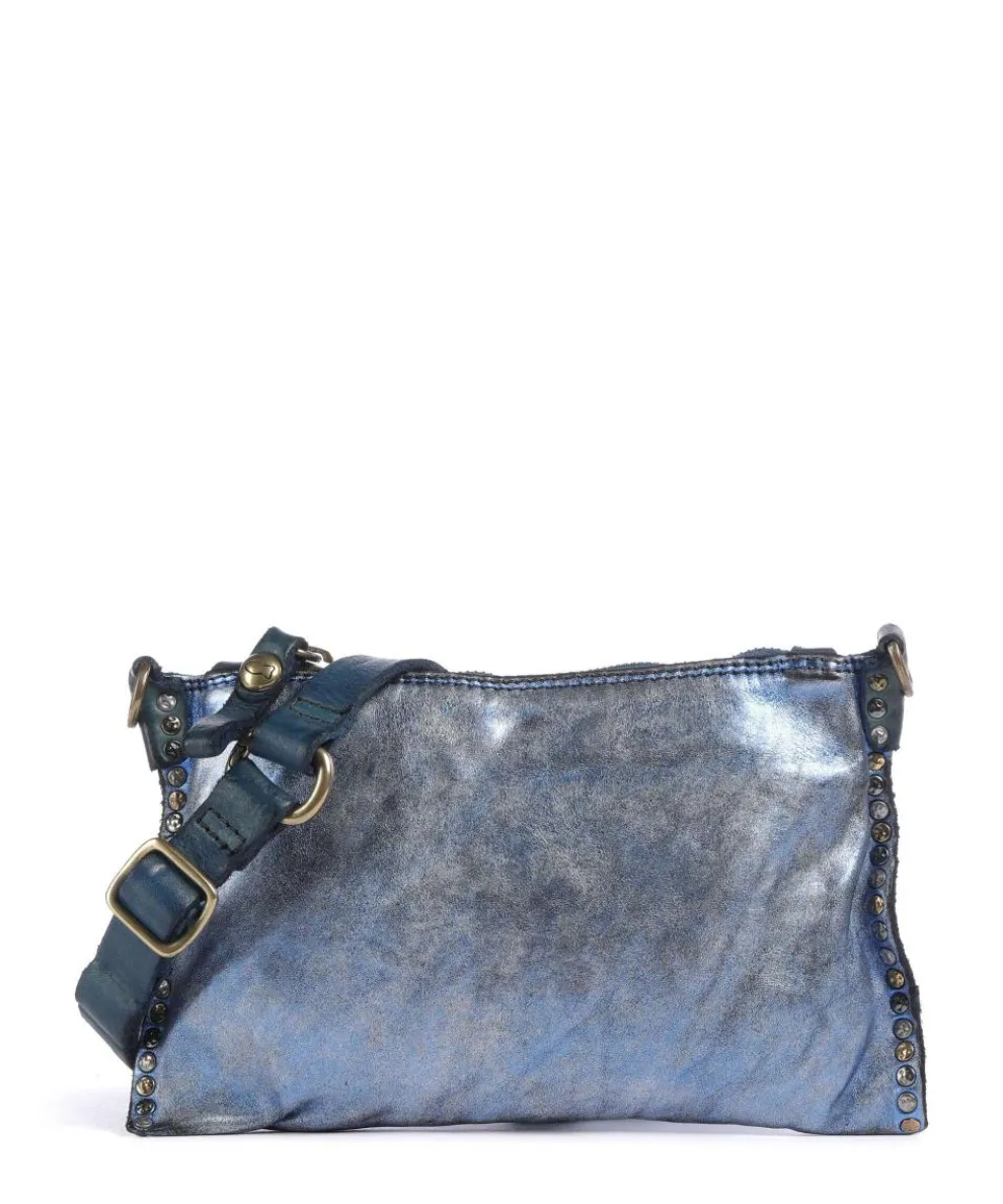 Umhängetasche fein genarbtes Rindsleder blau