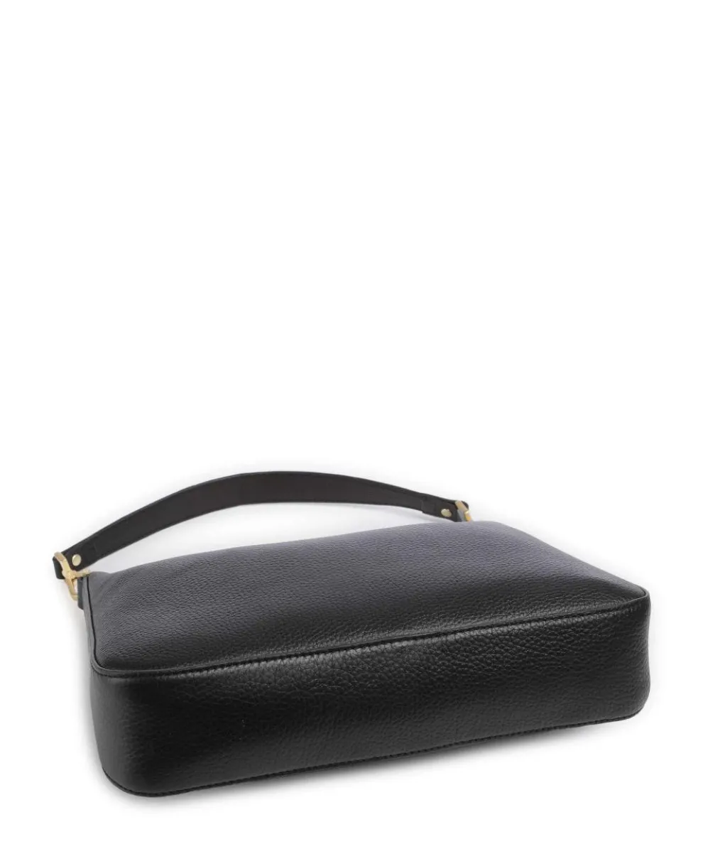 Wallis Odette Schultertasche genarbtes Rindsleder schwarz