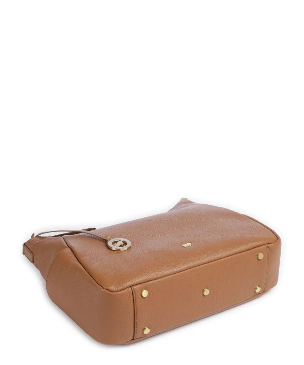 Hanna Beuteltasche genarbtes Rindsleder cognac