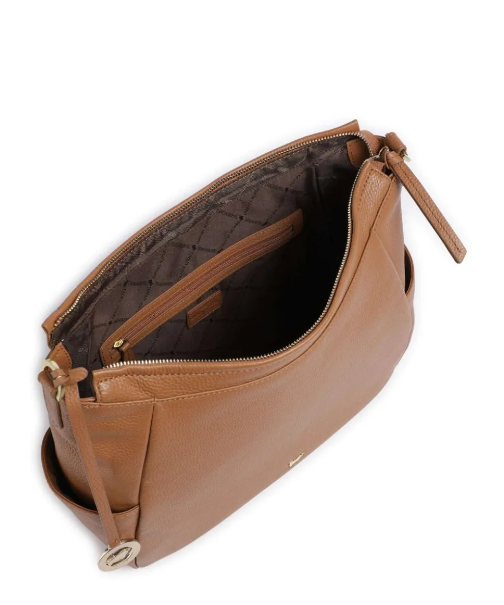 Hanna Beuteltasche genarbtes Rindsleder cognac
