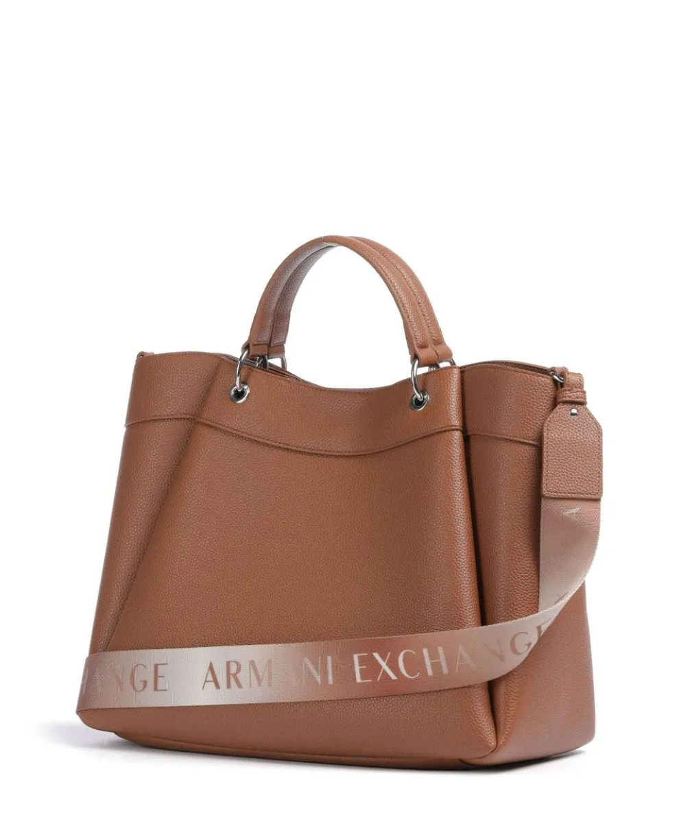 Wave L Handtasche Lederimitat braun