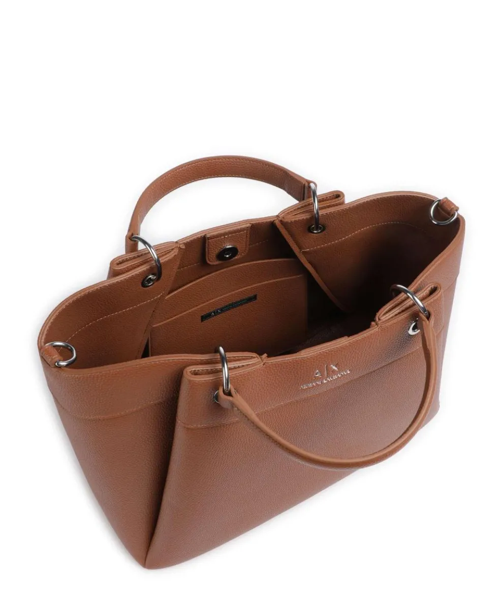 Wave L Handtasche Lederimitat braun