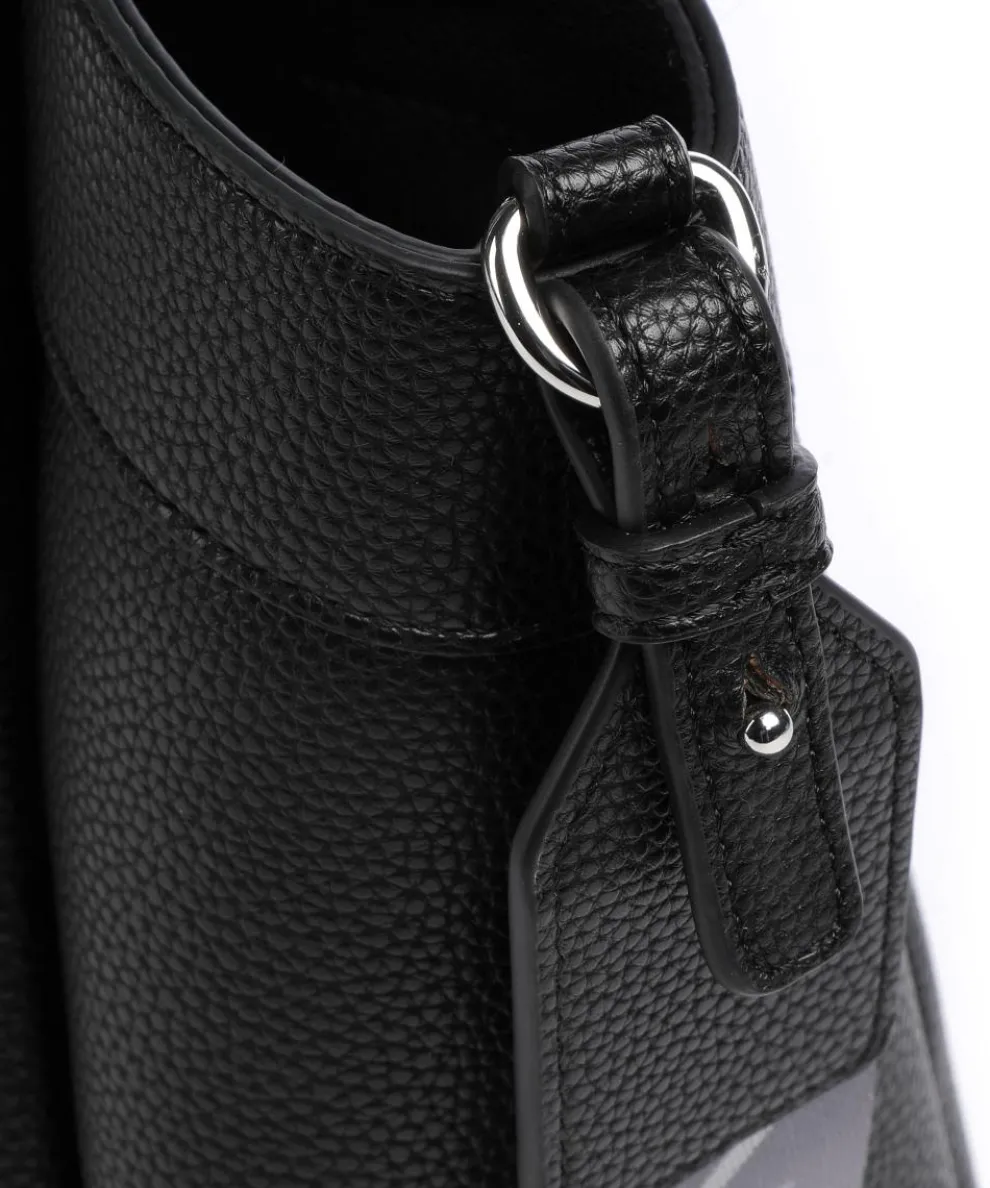 Wave M Handtasche Lederimitat schwarz