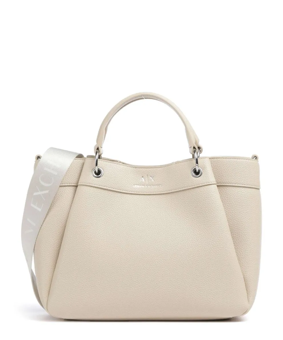 Wave M Handtasche Lederimitat elfenbein