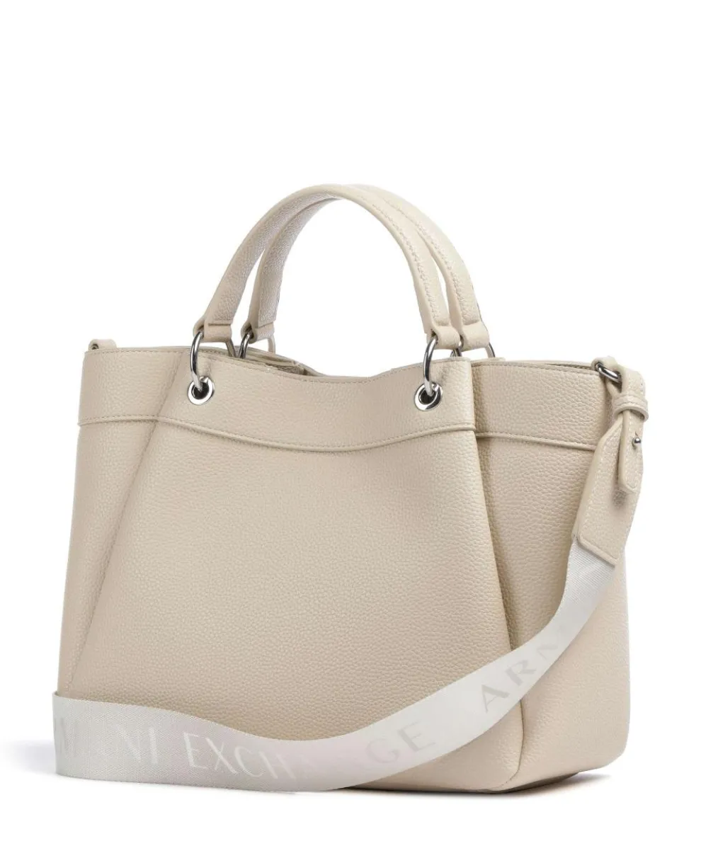 Wave M Handtasche Lederimitat elfenbein