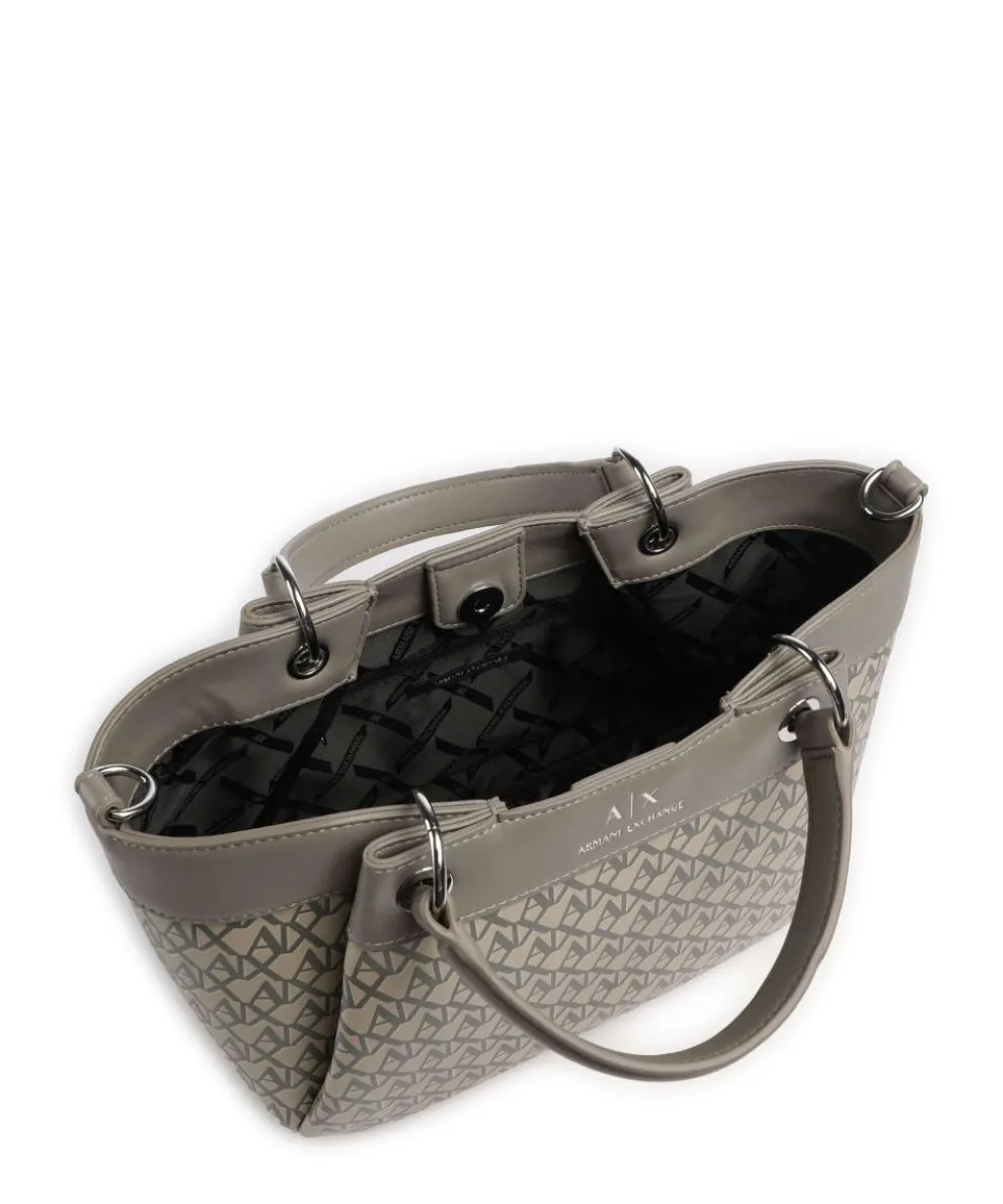 Wave Monogram M Handtasche Lederimitat beige