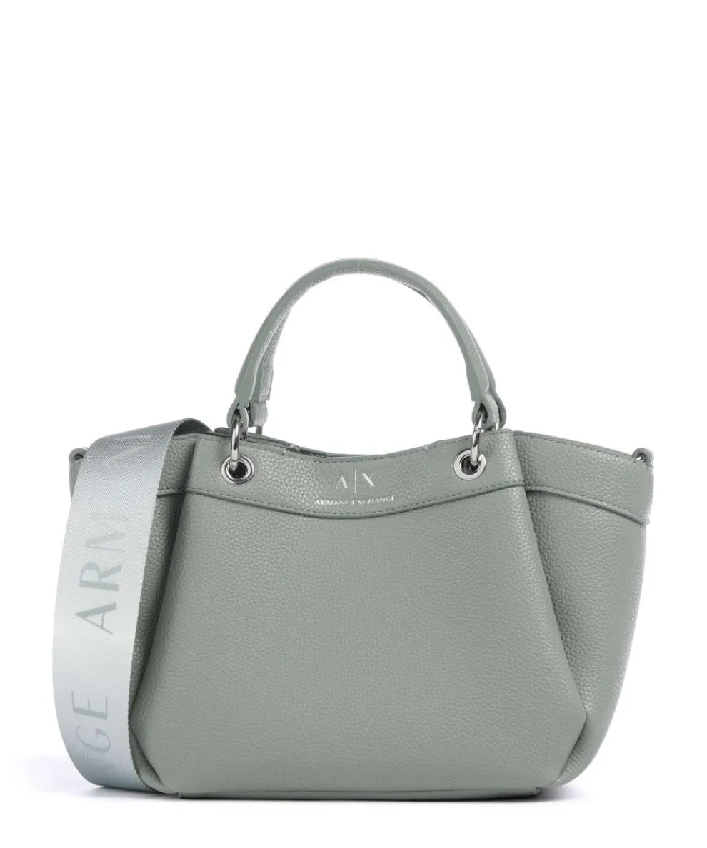 Wave S Handtasche Lederimitat graugrün