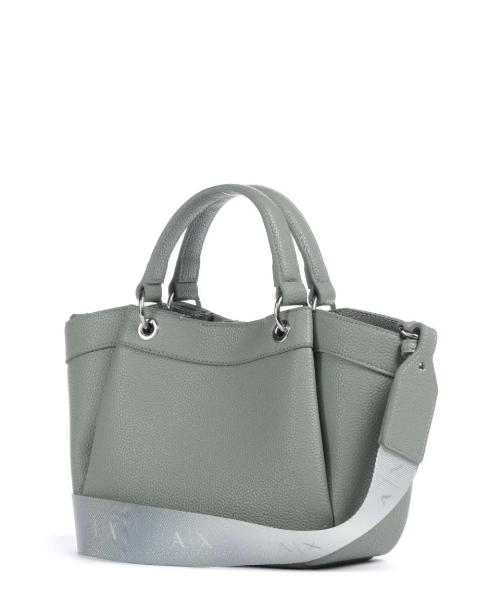 Wave S Handtasche Lederimitat graugrün