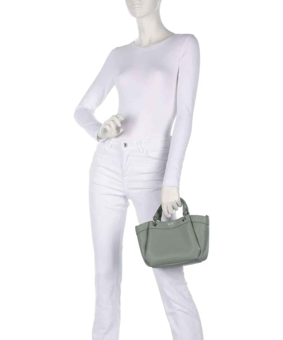 Wave S Handtasche Lederimitat graugrün