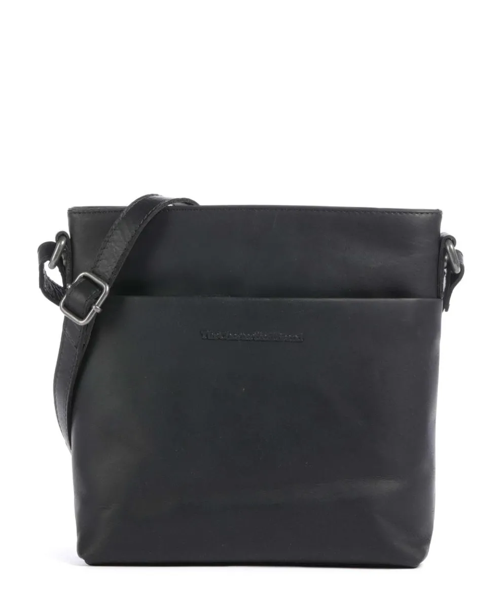 Wax Pull Up Cow Navene Umhängetasche fein genarbtes Rindsleder schwarz