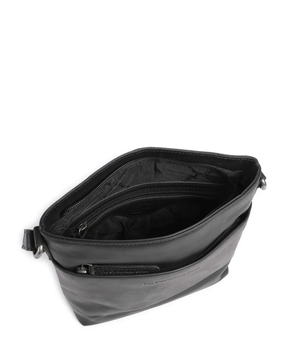 Wax Pull Up Cow Navene Umhängetasche fein genarbtes Rindsleder schwarz