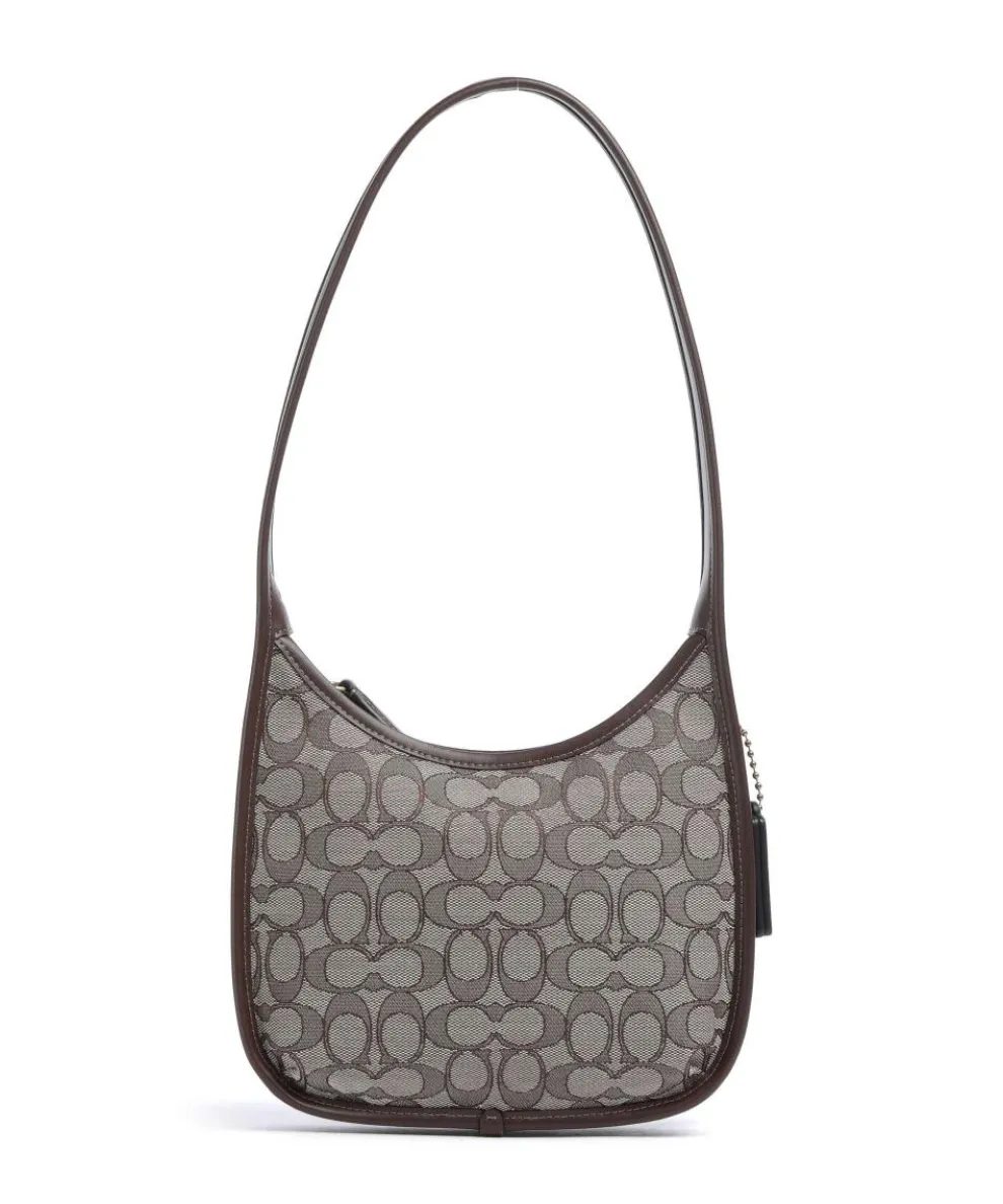 The Coach Originals Curve Signature Jacquard Schultertasche Canvas dunkelbraun