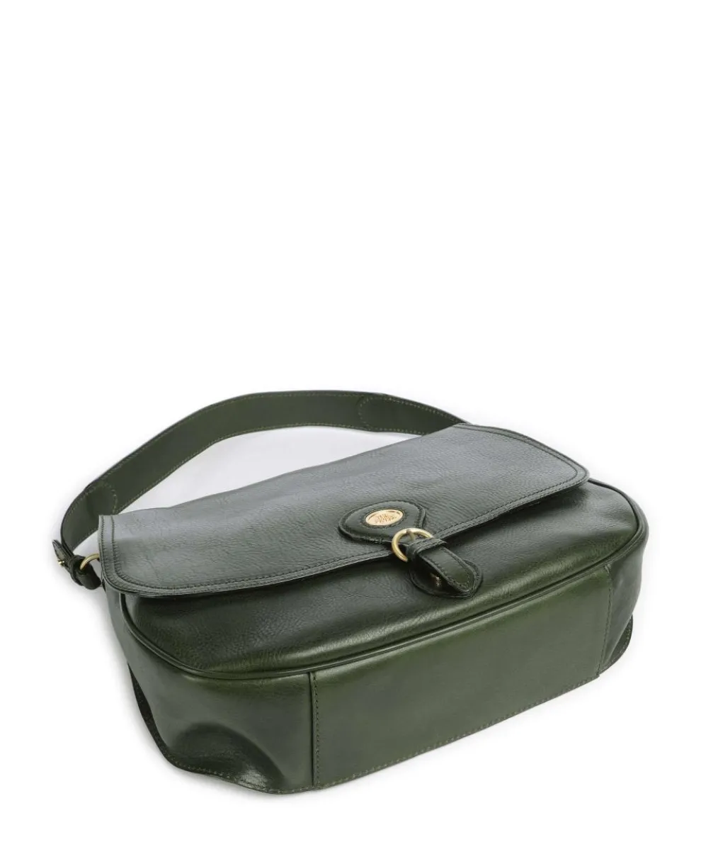 Isadora Schultertasche genarbtes Rindsleder khaki