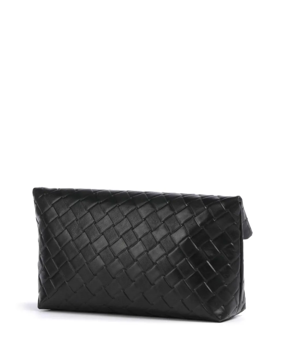 Weaver Lane Clutch fein genarbtes Rindsleder schwarz