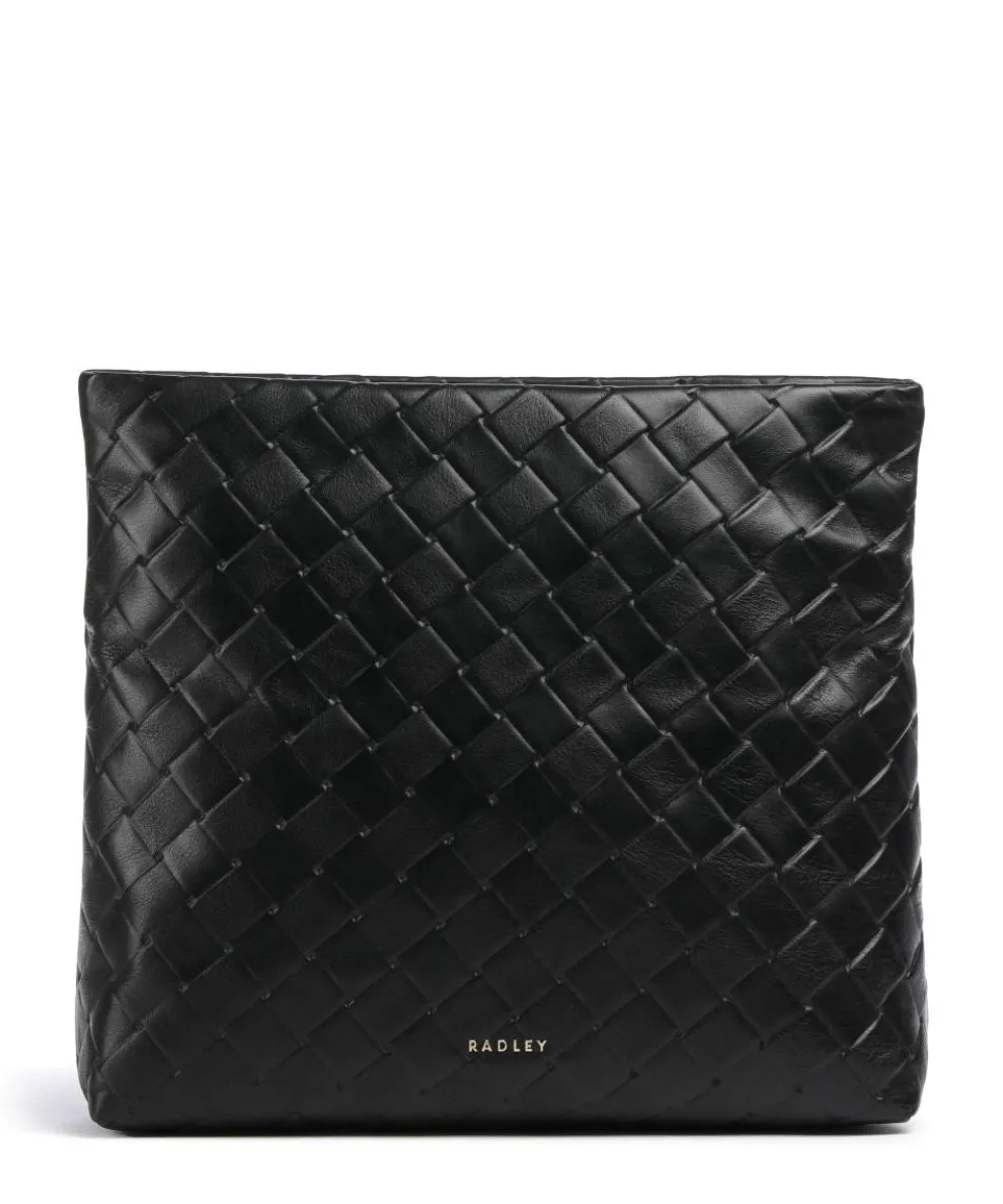 Weaver Lane Clutch fein genarbtes Rindsleder schwarz