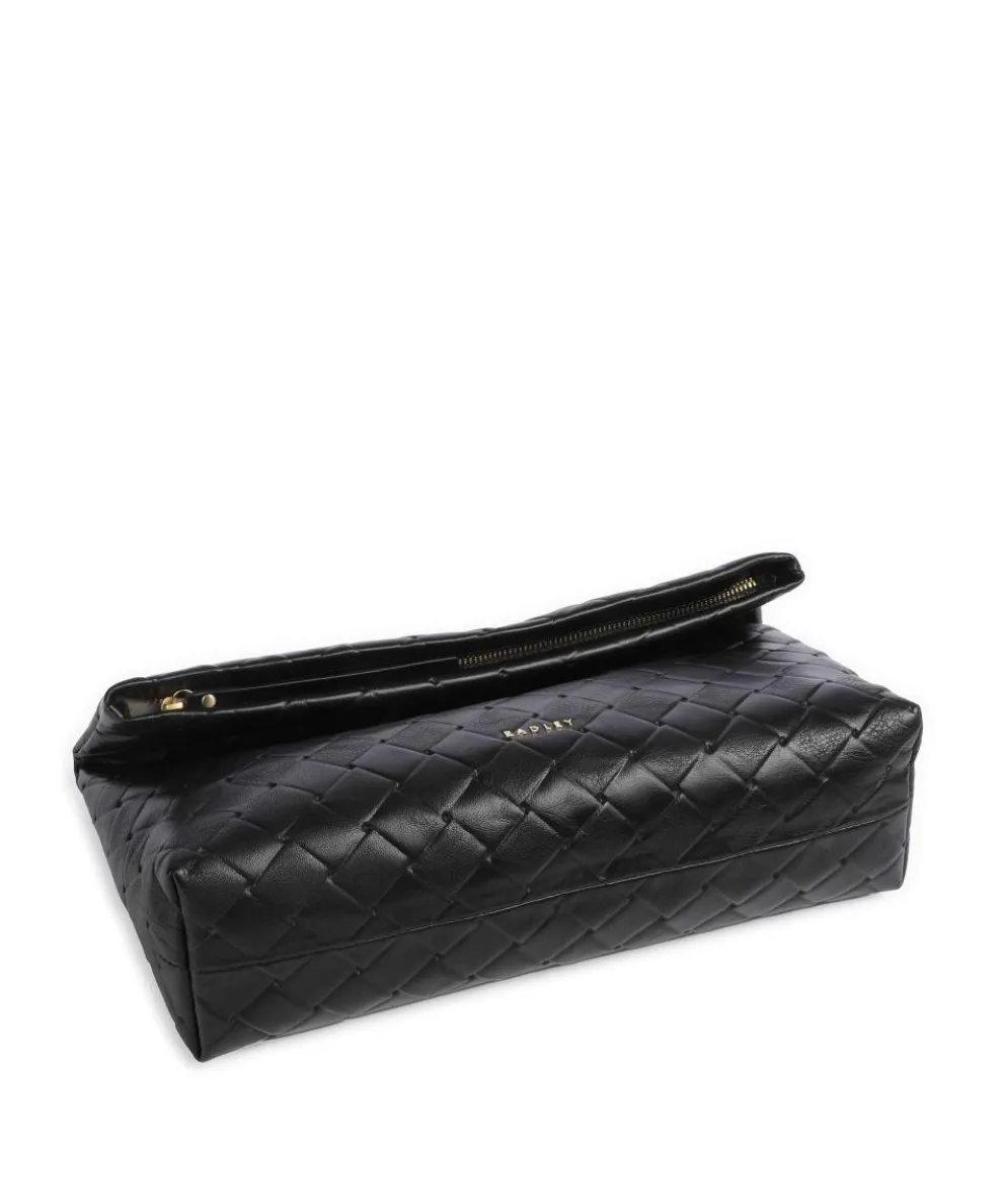 Weaver Lane Clutch fein genarbtes Rindsleder schwarz
