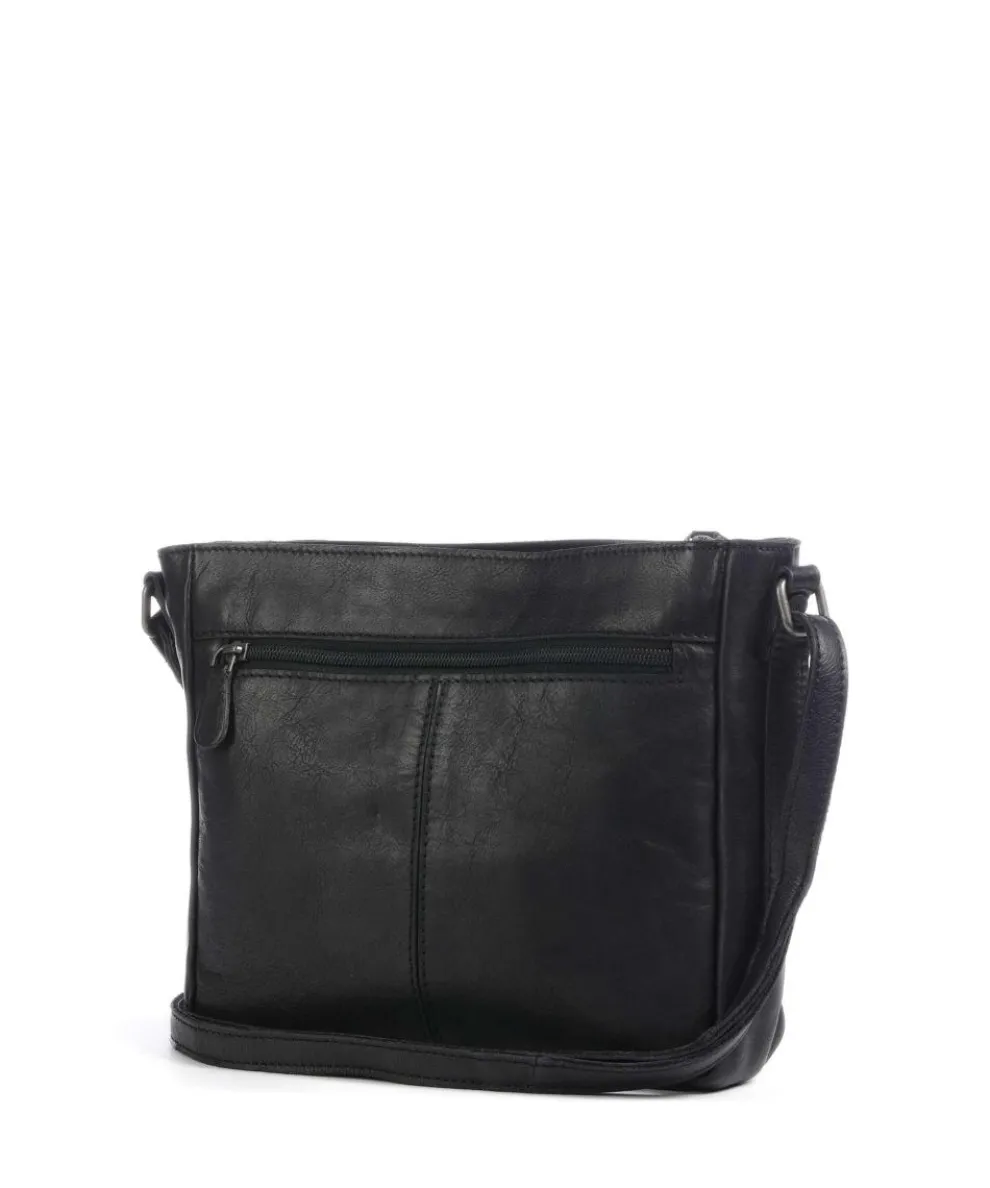 Weimar Umhängetasche weiches Rindsleder schwarz