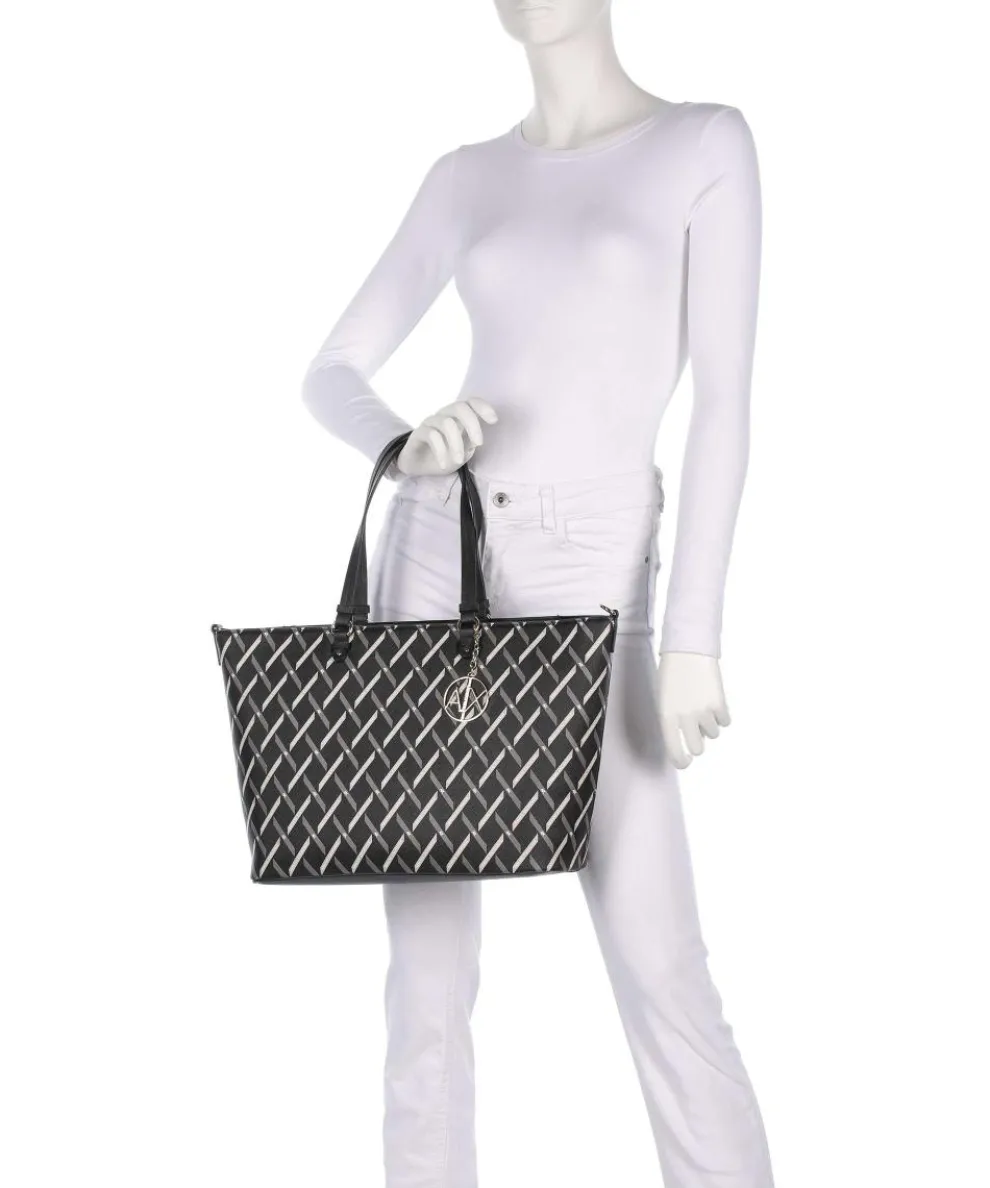 Gynger Logo M Shopper Lederimitat schwarz