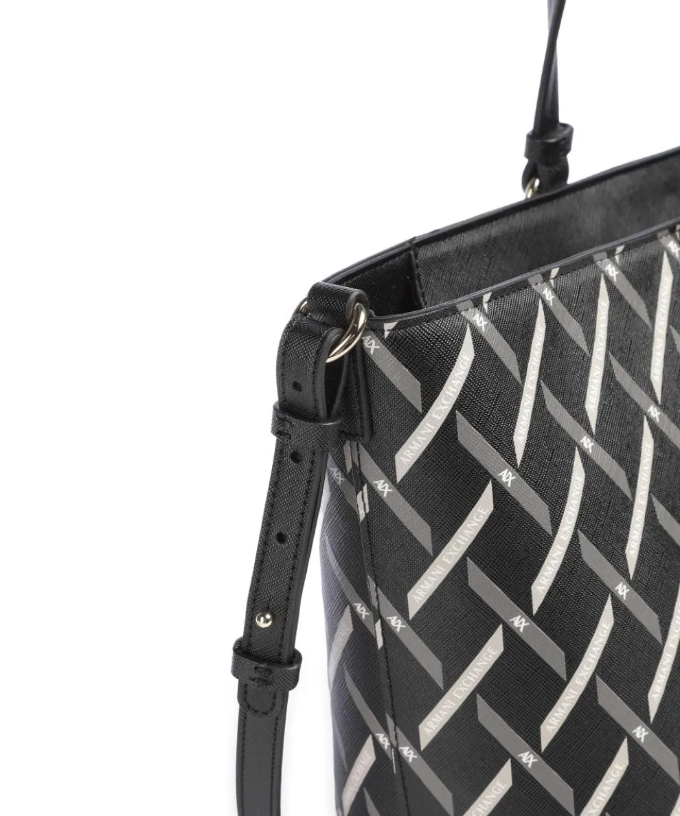 Gynger Logo M Shopper Lederimitat schwarz