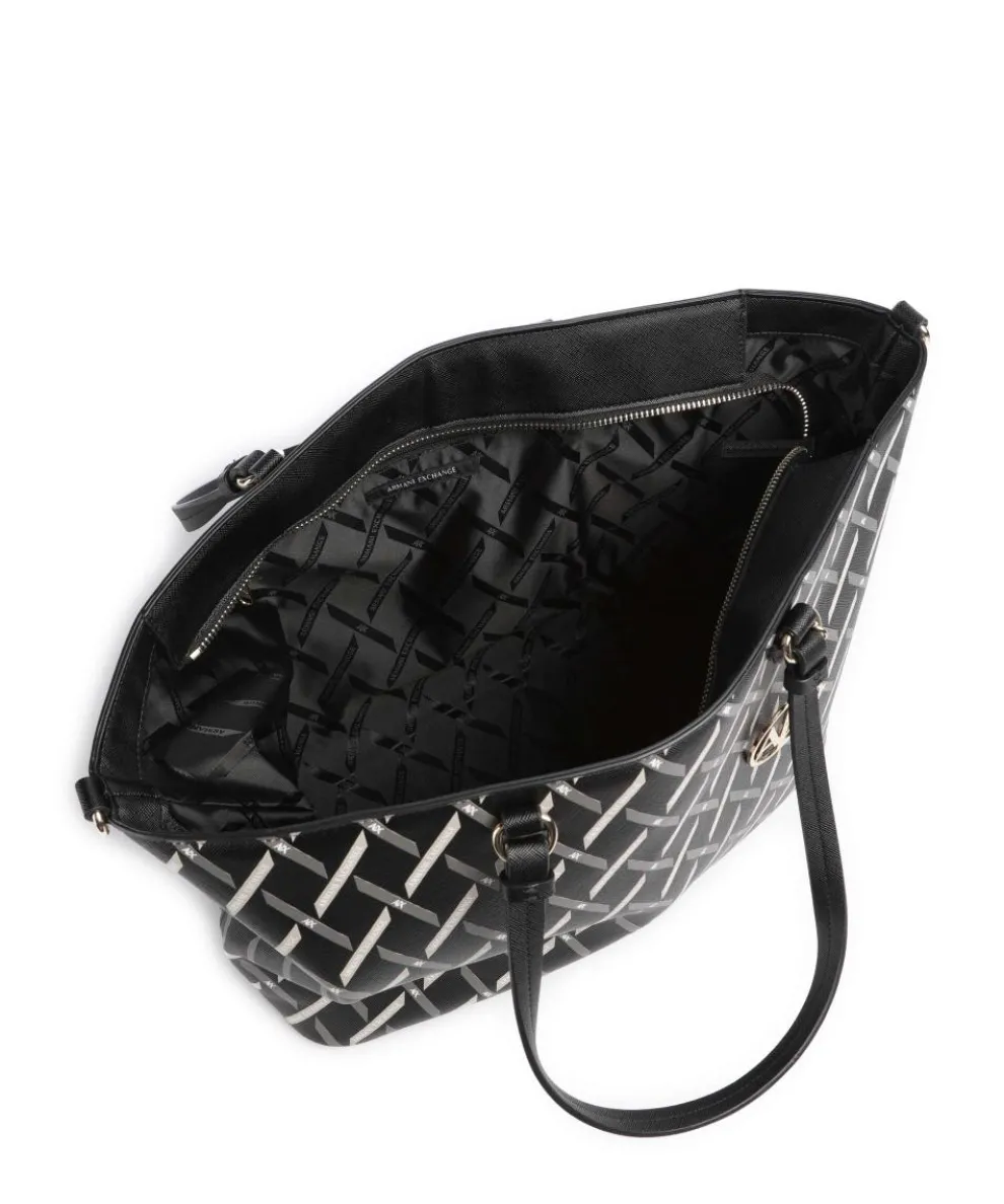 Gynger Logo M Shopper Lederimitat schwarz