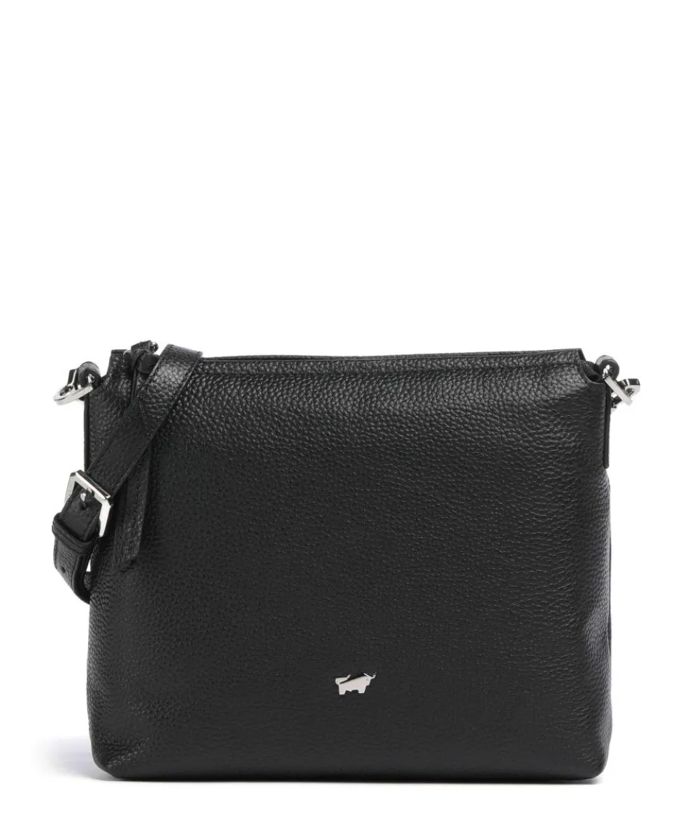 Hanna Umhängetasche genarbtes Rindsleder schwarz