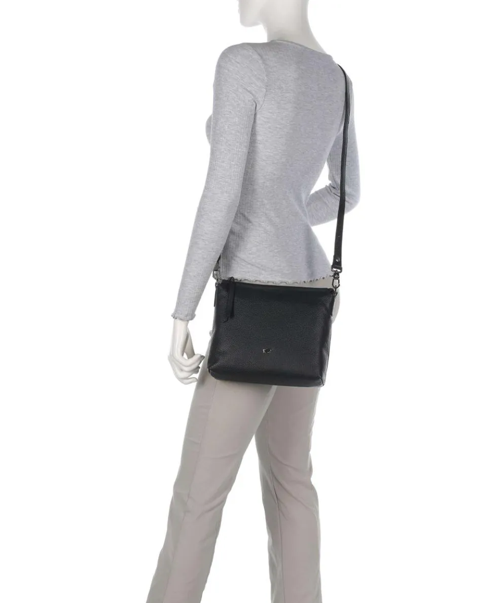 Hanna Umhängetasche genarbtes Rindsleder schwarz