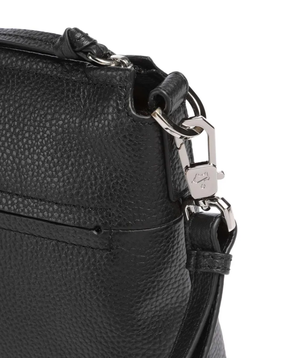 Hanna Umhängetasche genarbtes Rindsleder schwarz