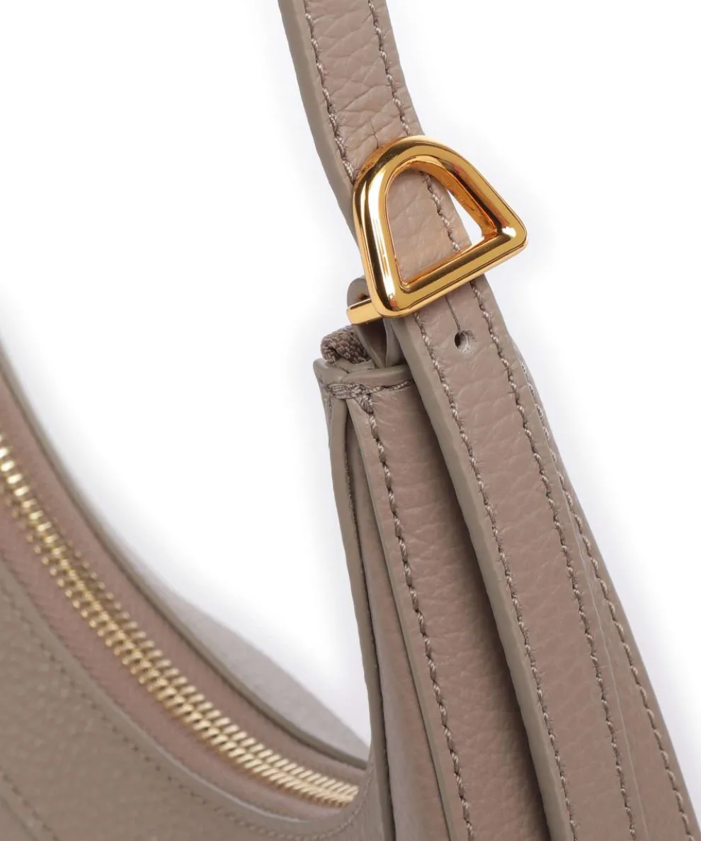 Whisper Schultertasche genarbtes Rindsleder taupe
