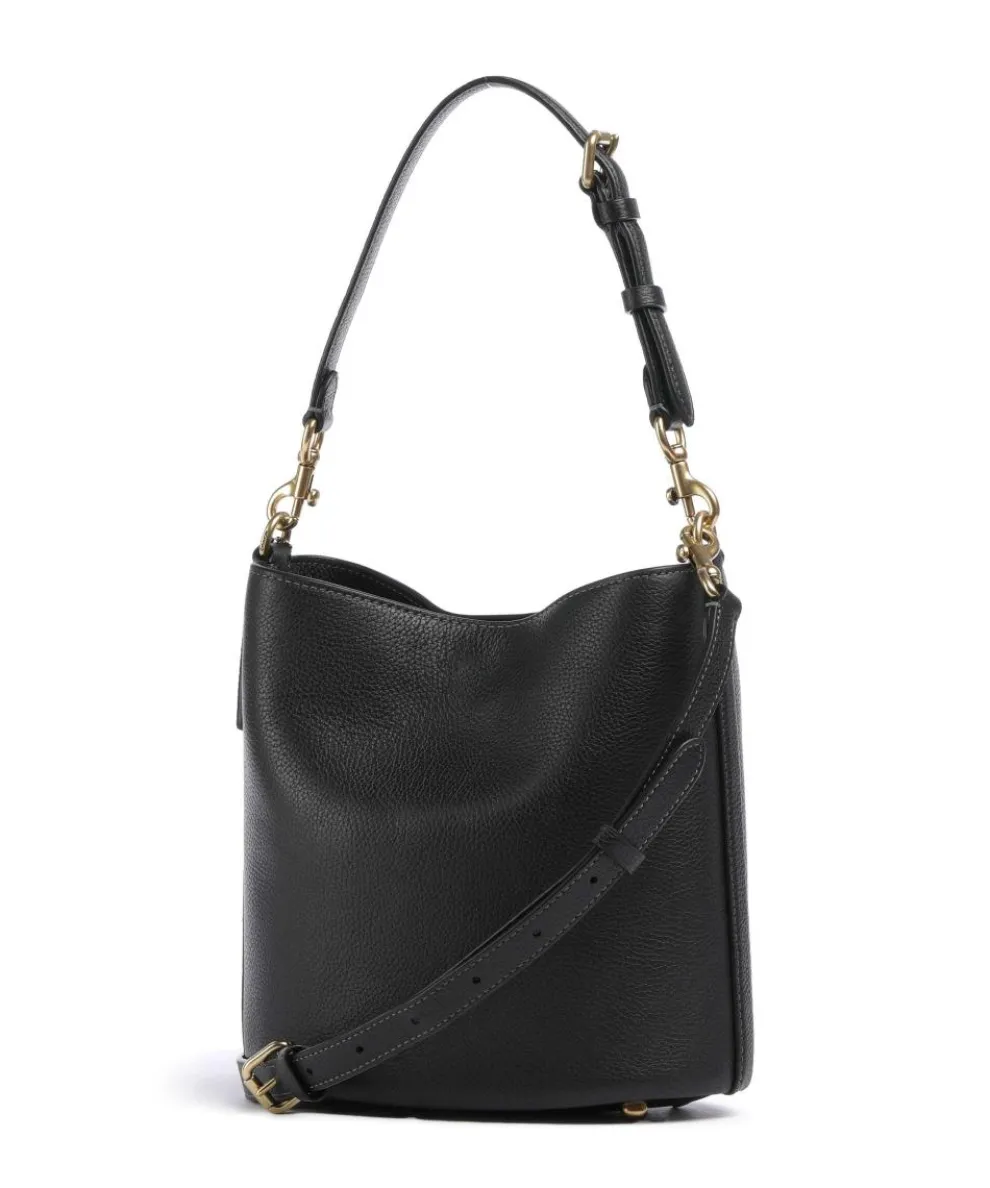 Willow Soft 19 Beuteltasche genarbtes Leder schwarz