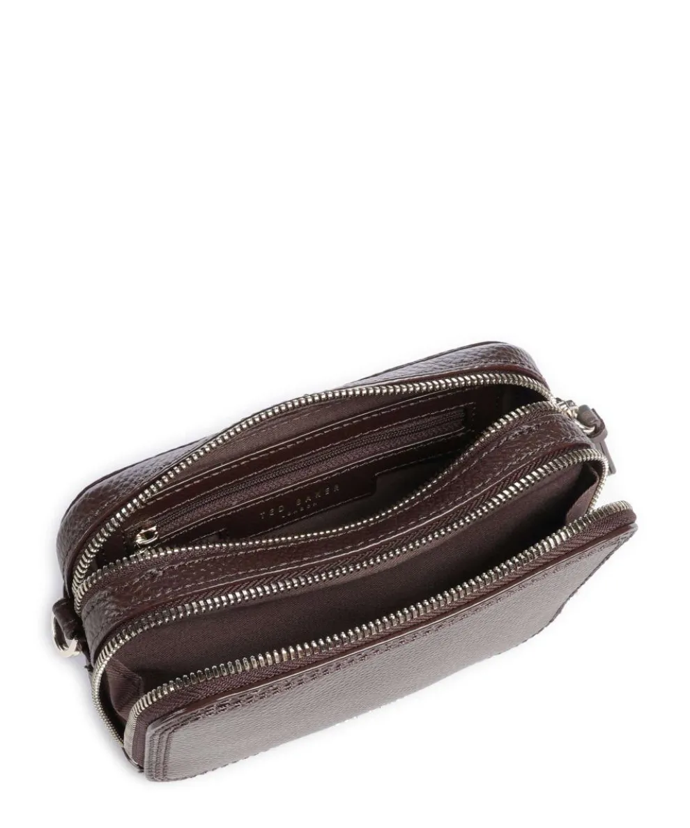 Willsa Umhängetasche genarbtes Rindsleder dunkelbraun