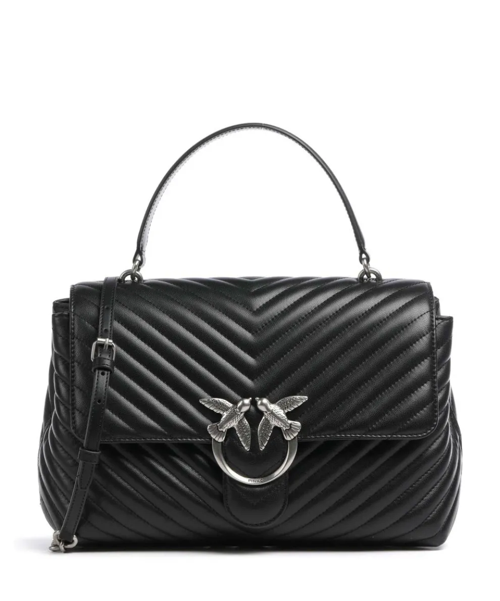 Love Lady Puff Big Handtasche Schafsleder schwarz