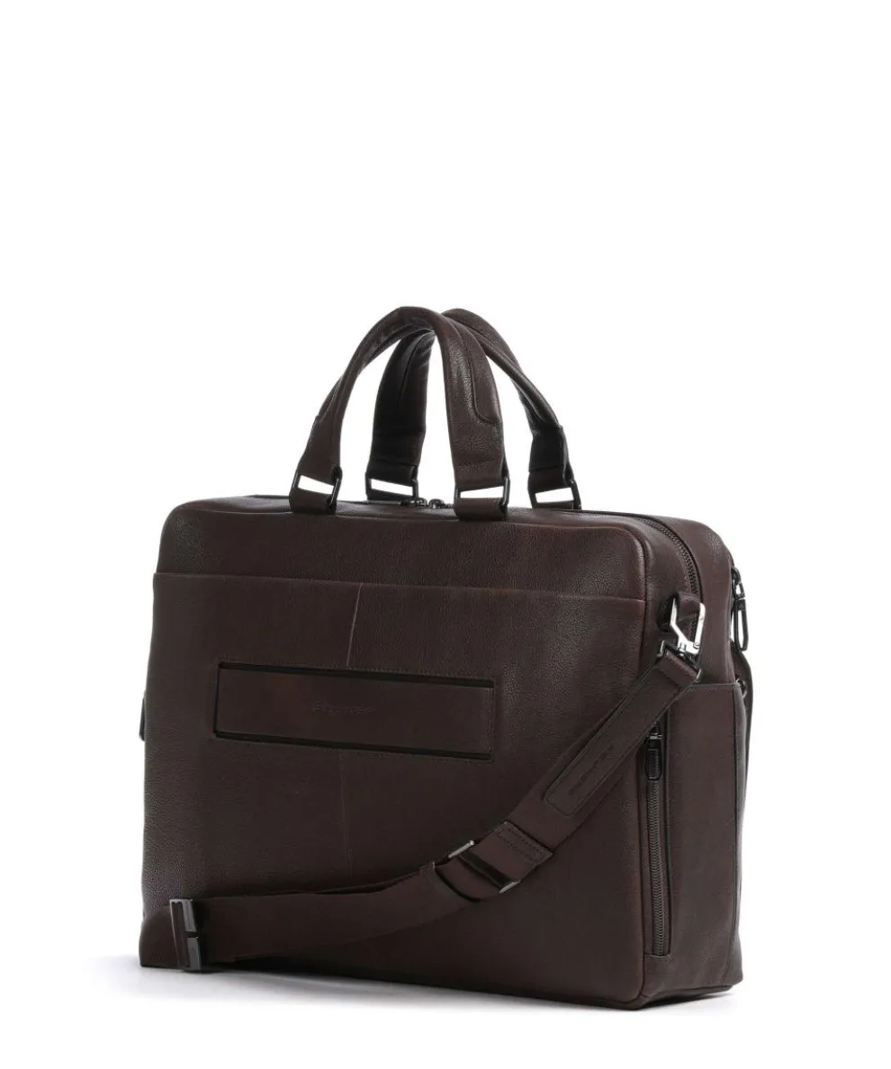 Wollem Laptoptasche 15″ genarbtes Rindsleder dunkelbraun