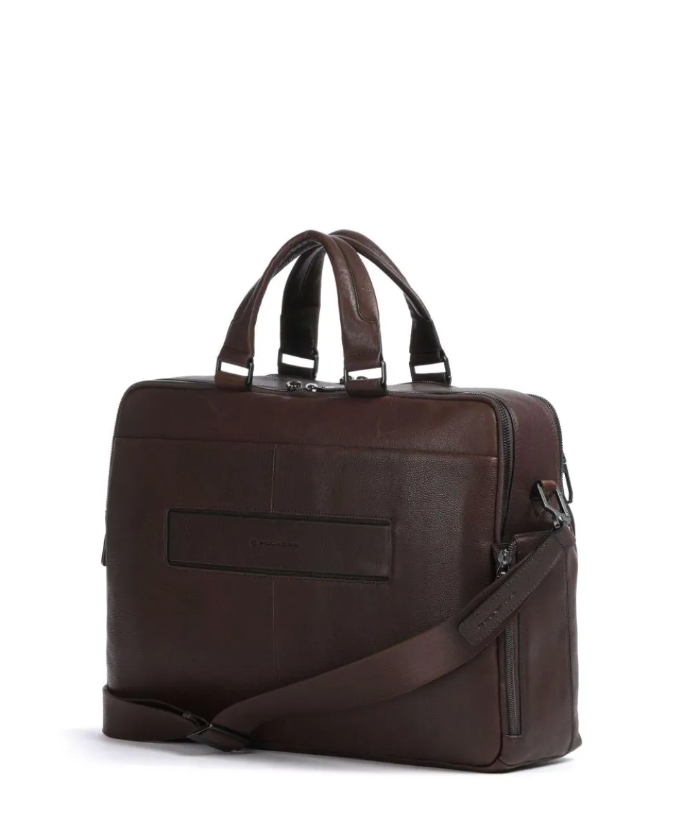 Wollem Laptoptasche 15″ genarbtes Rindsleder dunkelbraun