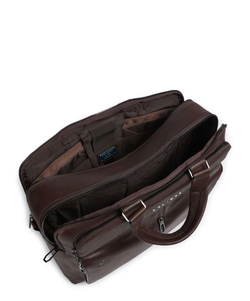 Wollem Laptoptasche 15″ genarbtes Rindsleder dunkelbraun