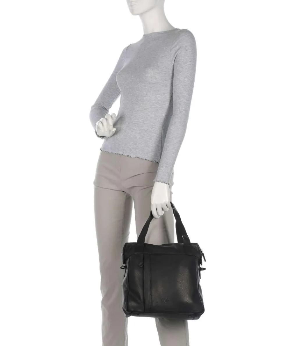 4Seasons Celia Handtasche genarbtes Leder schwarz