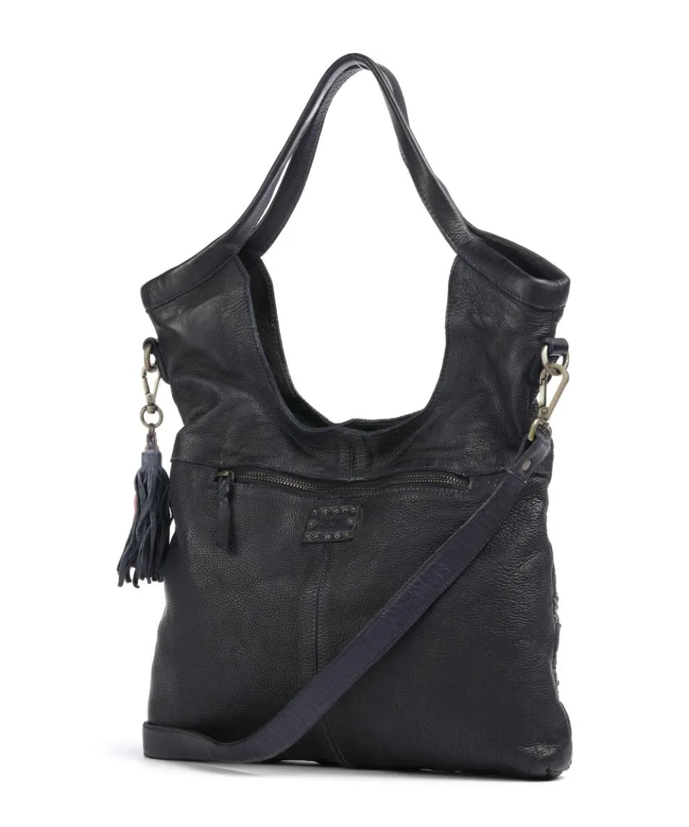 Schubertgasse 5 Shopper genarbtes Leder navy