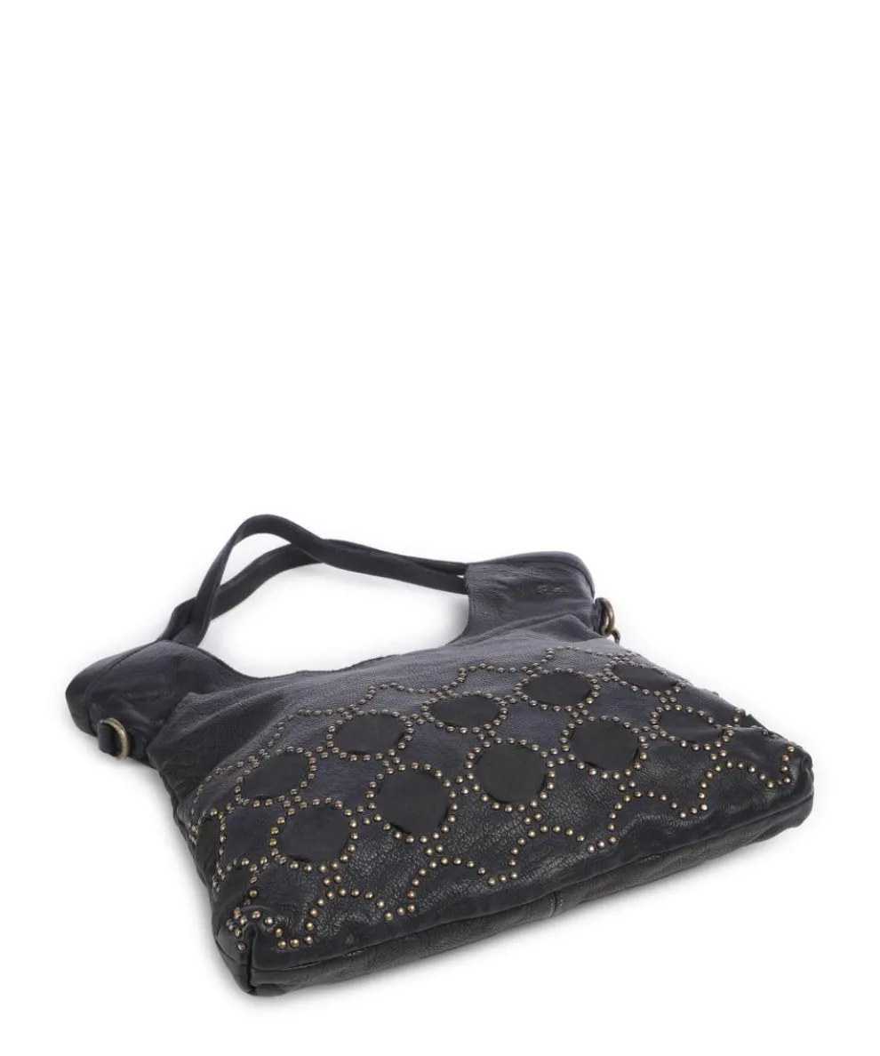 Schubertgasse 5 Shopper genarbtes Leder navy