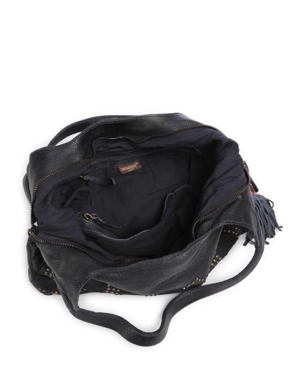 Schubertgasse 5 Shopper genarbtes Leder navy