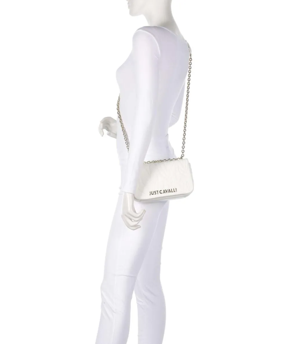 Quilted Zebra Schultertasche Lederimitat weiß