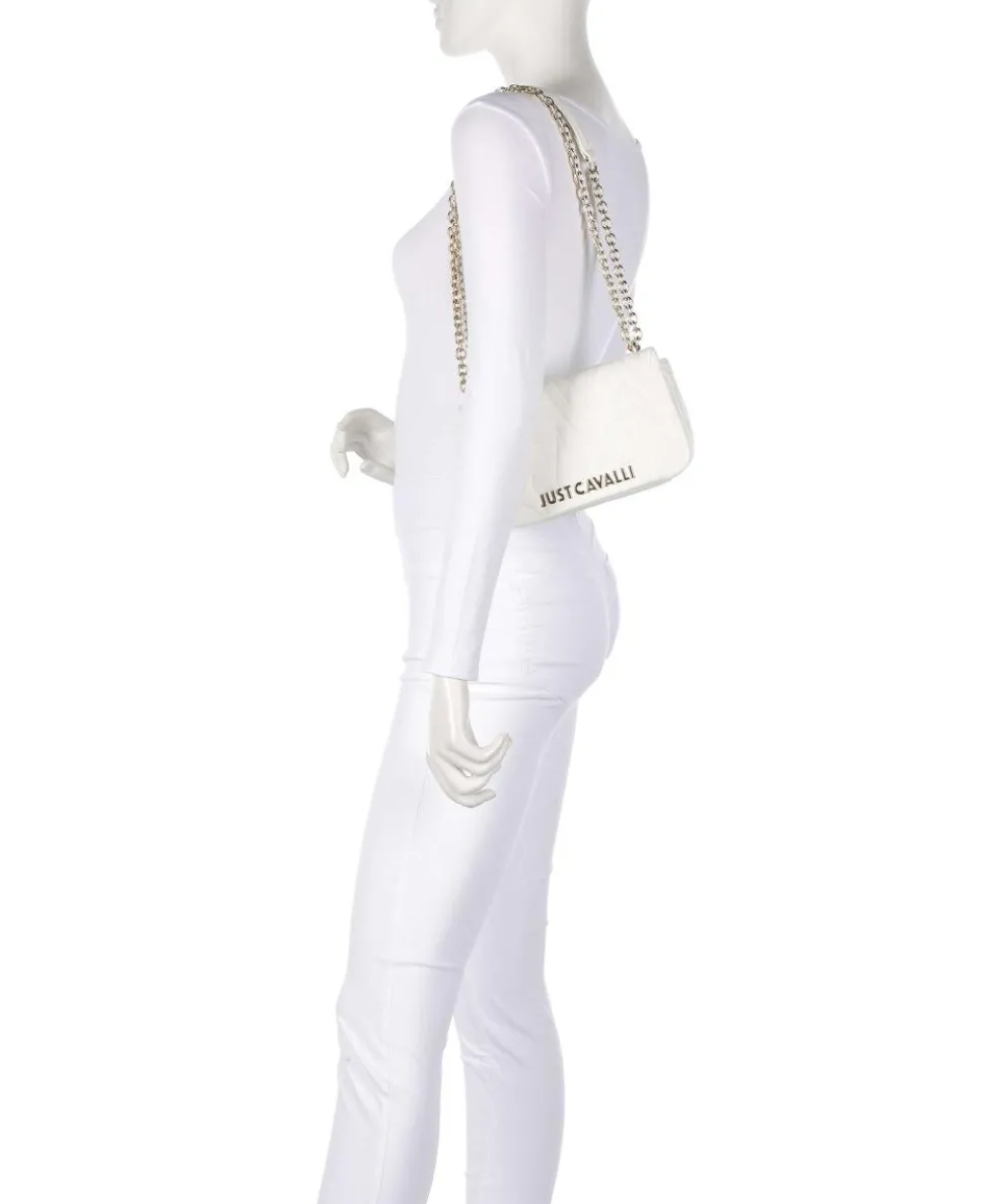 Quilted Zebra Schultertasche Lederimitat weiß