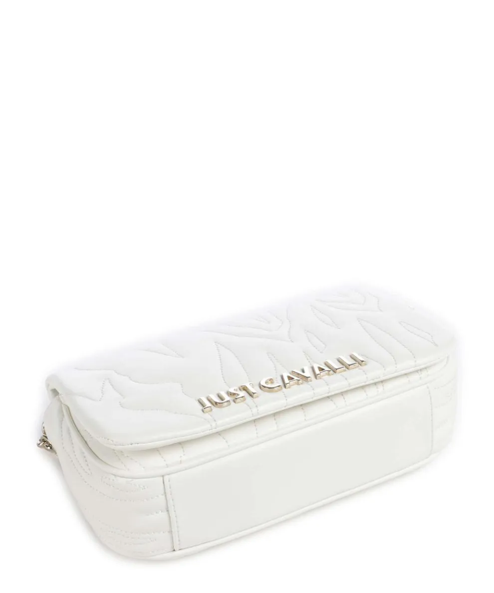 Quilted Zebra Schultertasche Lederimitat weiß