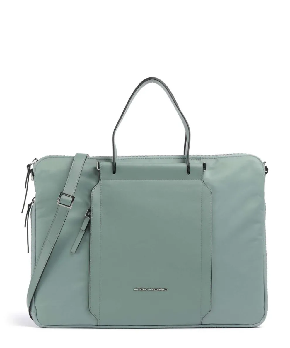 W92T Aktentasche 15″ recyceltes Nylon grünblau