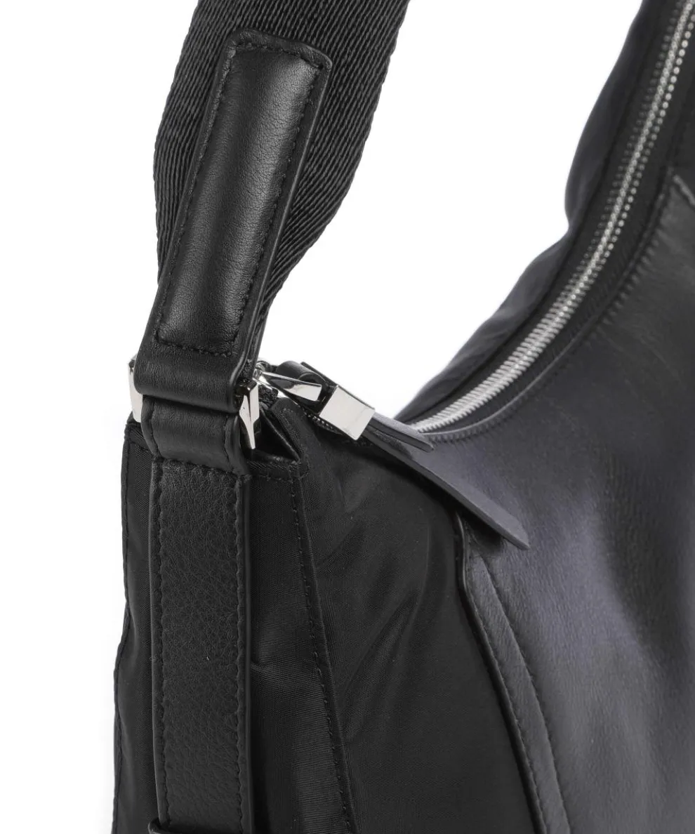 W92T Umhängetasche recyceltes Nylon schwarz