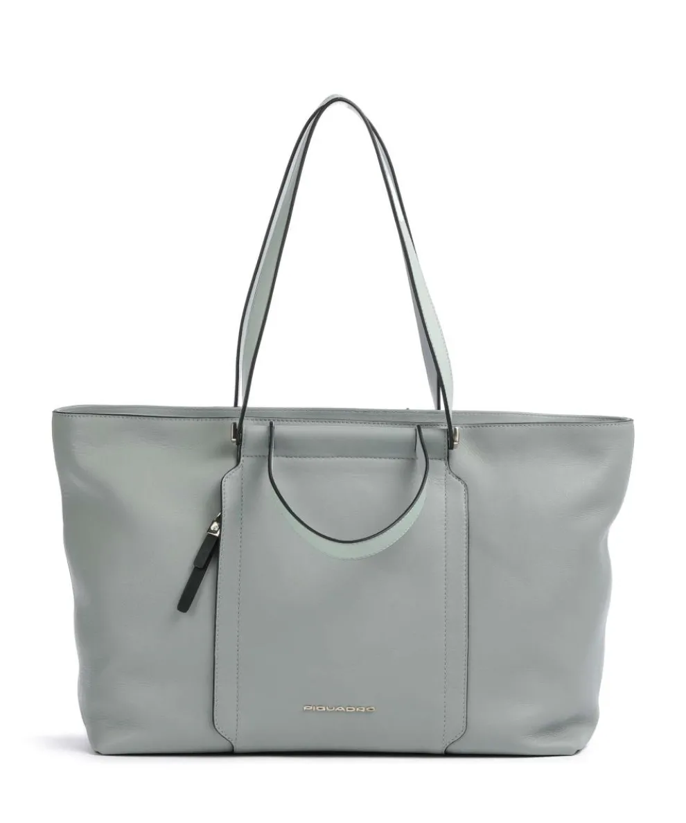 Circle Shopper 15″ fein genarbtes Rindsleder mintgrün