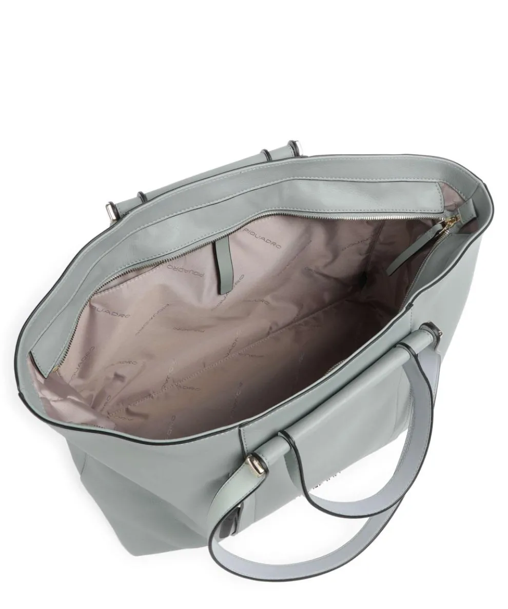 Circle Shopper 15″ fein genarbtes Rindsleder mintgrün