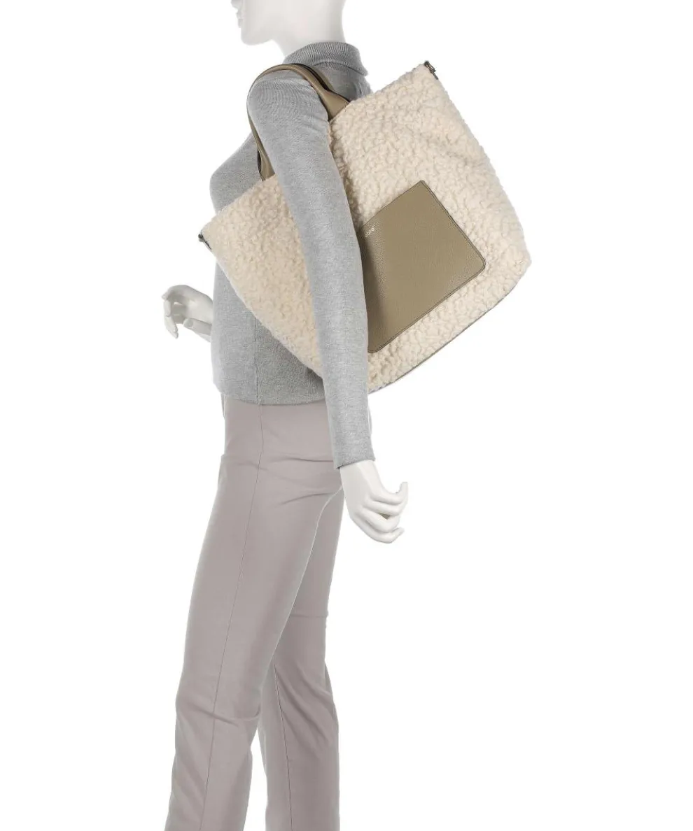 Florian Raquel Handtasche Kunstfell elfenbein