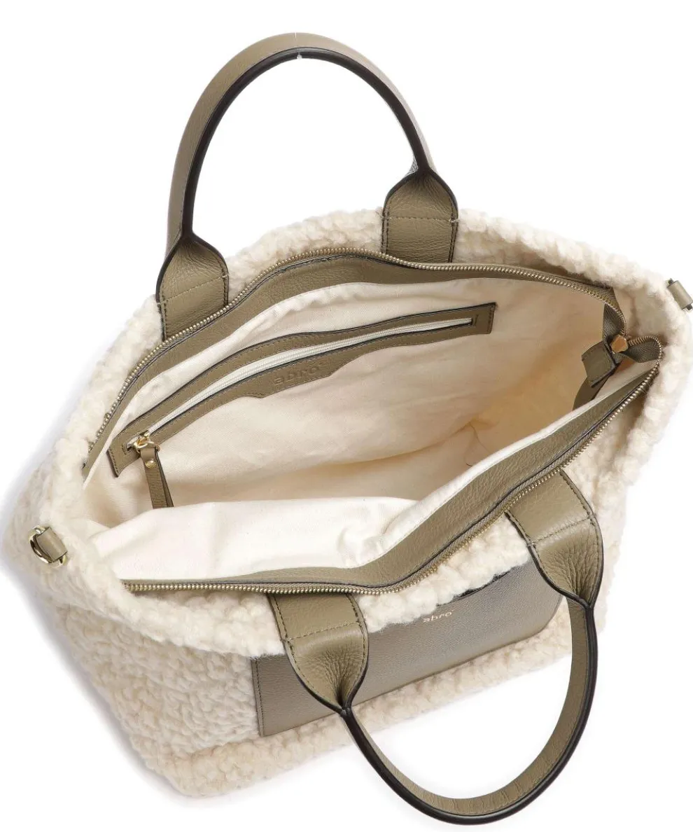 Florian Raquel Handtasche Kunstfell elfenbein